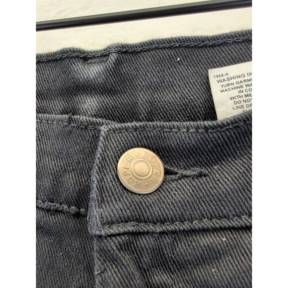 VTG Roper Black Jeans Womens 24X32 Made in USA 80s 90s Western Wide Leg - Picture 5 of 14